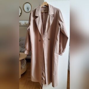 Noisy May Beige Trench Coat Sz. Large